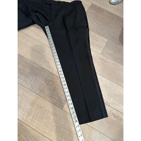 Lauren Ralph Lauren Slim Fit Black Tuxedo Pants Mens 46W X 30L NEW - Picture 2 of 9